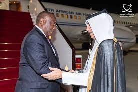 South African president arrives in Doha